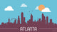 Atlanta USA Skyline Silhouette Wall Decal