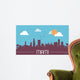 Miami USA Skyline Silhouette Wall Decal