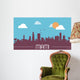 Miami USA Skyline Silhouette Wall Decal