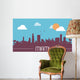 Miami USA Skyline Silhouette Wall Decal
