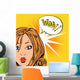 Wow Surprise Girls Pop Wall Decal