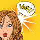 Wow Surprise Girls Pop Wall Decal