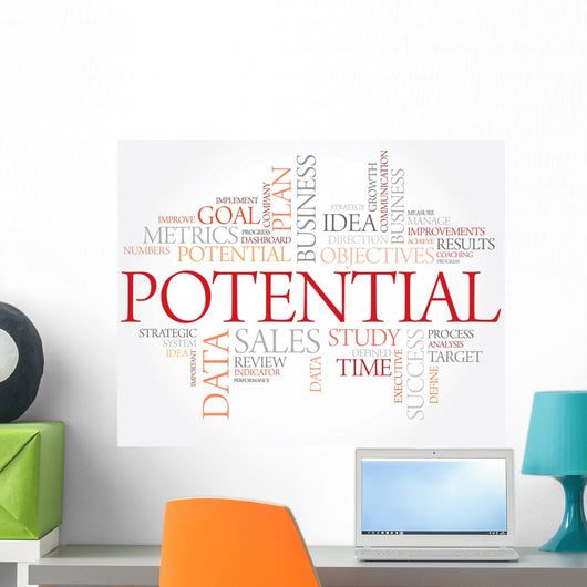 Potential Word Cloud Business Wall Decal