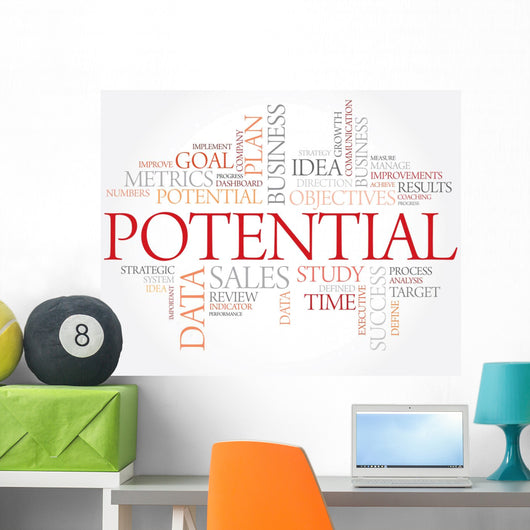 Potential Word Cloud Business Wall Decal