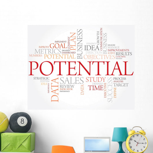 Potential Word Cloud Business Wall Decal
