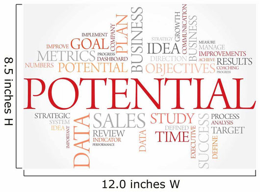 Potential Word Cloud Business Wall Decal