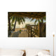 Tropical Island Hut Beach Wall Decal