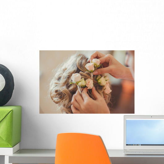 Beauty Wedding Hairstyle Wall Decal