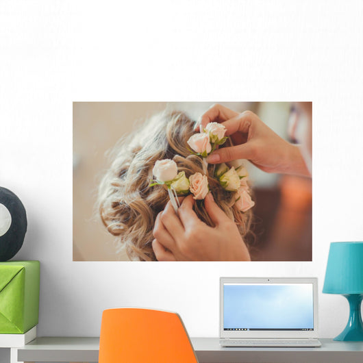 Beauty Wedding Hairstyle Wall Decal