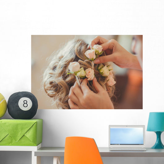Beauty Wedding Hairstyle Wall Decal