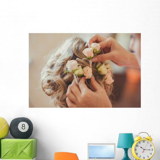 Beauty Wedding Hairstyle Wall Decal