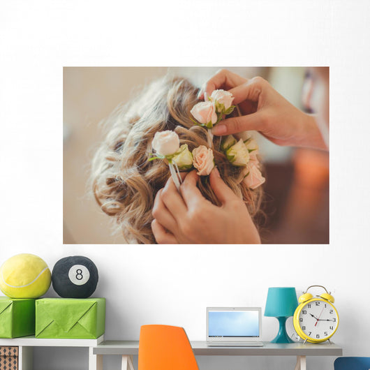 Beauty Wedding Hairstyle Wall Decal