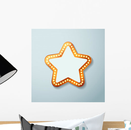 Retro Cinema Bulb Sign Wall Decal