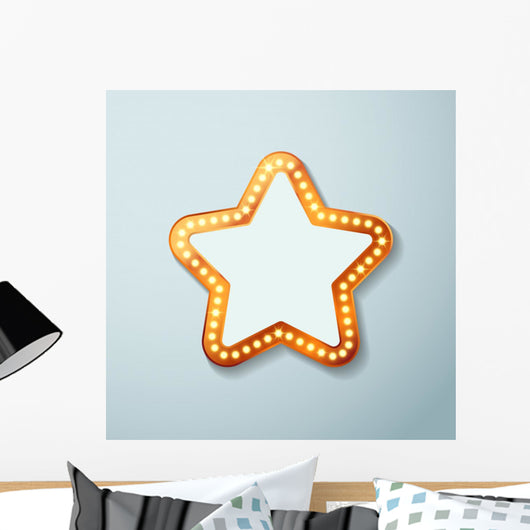 Retro Cinema Bulb Sign Wall Decal