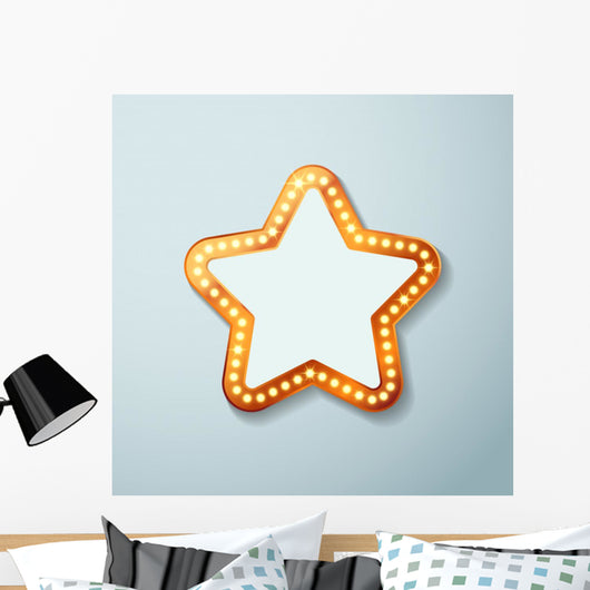 Retro Cinema Bulb Sign Wall Decal