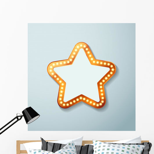 Retro Cinema Bulb Sign Wall Decal