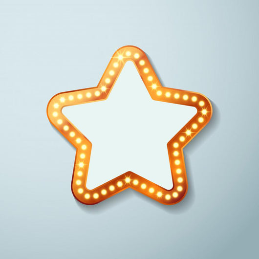Retro Cinema Bulb Sign Wall Decal