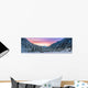 Winter Alpine Mountain Wall Decal Panoramic Wall Decal