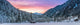Winter Alpine Mountain Wall Decal Panoramic Wall Decal