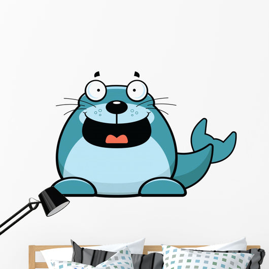 Cartoon Seal Happy Wall Decal