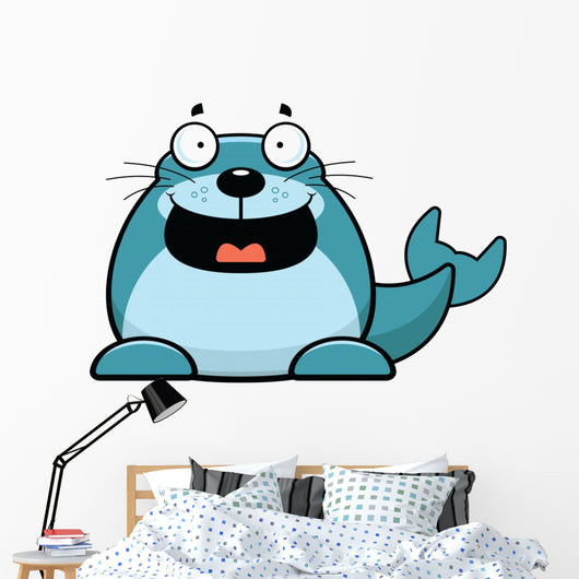 Cartoon Seal Happy Wall Decal