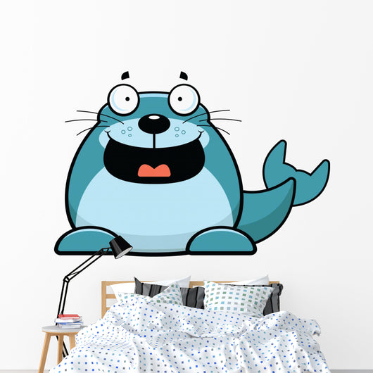 Cartoon Seal Happy Wall Decal