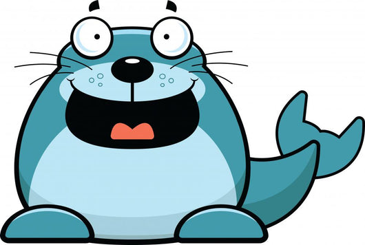 Cartoon Seal Happy Wall Decal