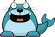 Cartoon Seal Happy Wall Decal