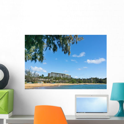 Beautiful Nawiliwili Kauai Island Wall Mural shown on a wall