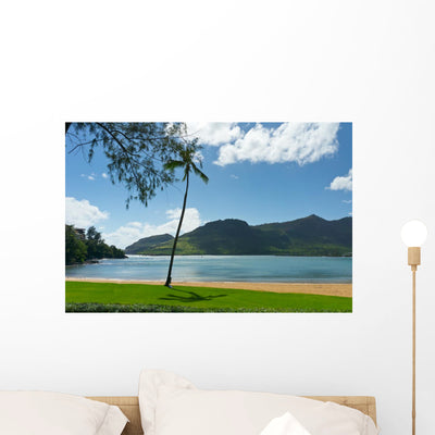 Beautiful Nawiliwili Kauai Island Wall Mural shown on a wall