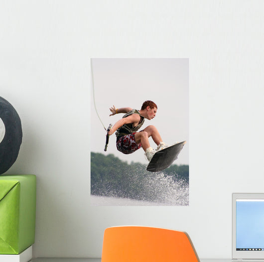 Wakeboard Power Jump Wall Decal