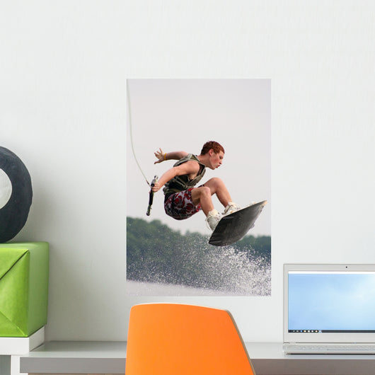 Wakeboard Power Jump Wall Decal