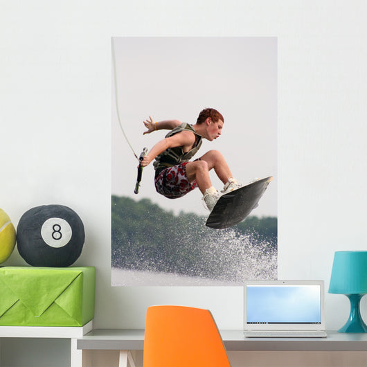 Wakeboard Power Jump Wall Decal