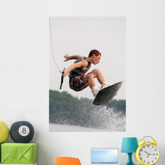 Wakeboard Power Jump Wall Decal