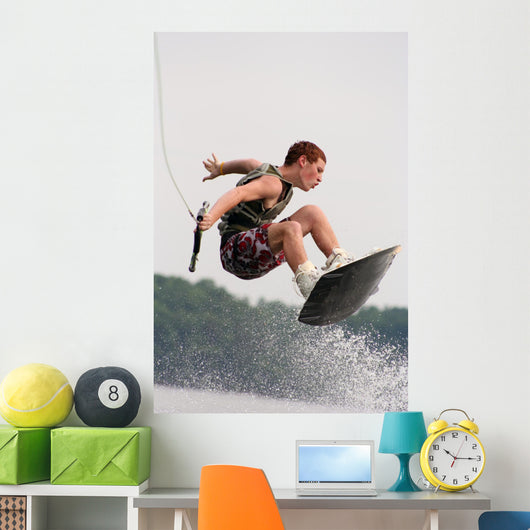 Wakeboard Power Jump Wall Decal