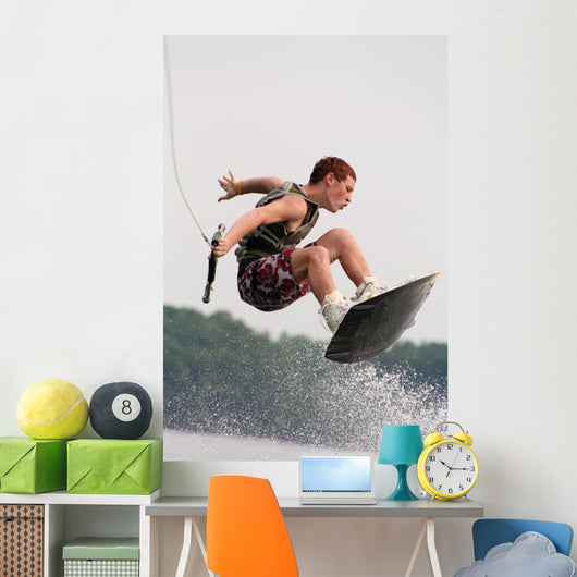 Wakeboard Power Jump Wall Decal
