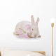 White Rabbit and White-pink Wall Decal
