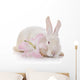 White Rabbit and White-pink Wall Decal