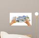 Hands Framing House Drawing Wall Decal