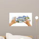 Hands Framing House Drawing Wall Decal