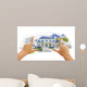 Hands Framing House Drawing Wall Decal