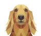 Low Poly Geometric Dog Wall Decal