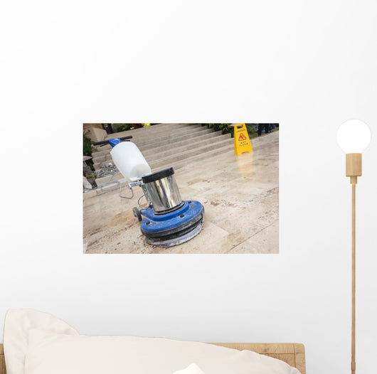Up Blue Polishing Machine Wall Decal