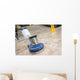 Up Blue Polishing Machine Wall Decal