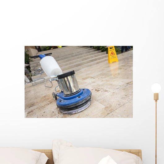 Up Blue Polishing Machine Wall Decal