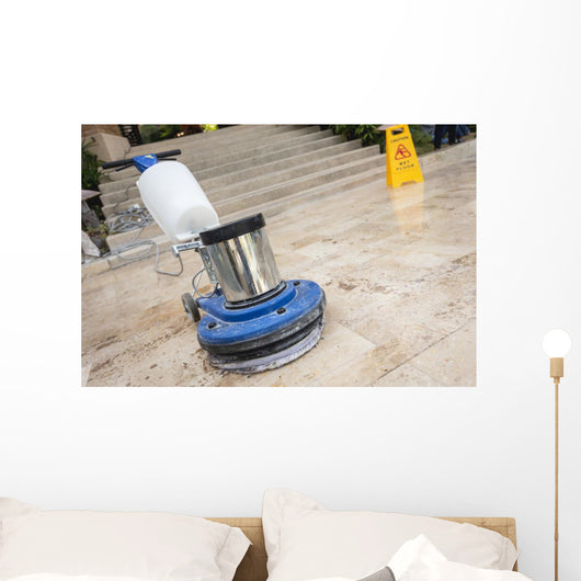Up Blue Polishing Machine Wall Decal