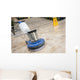 Up Blue Polishing Machine Wall Decal