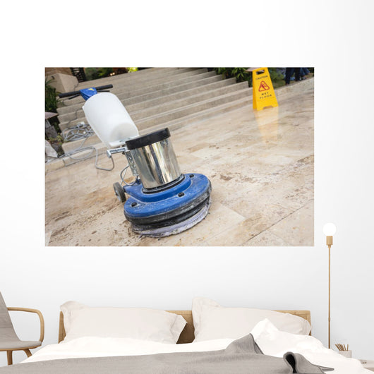 Up Blue Polishing Machine Wall Decal