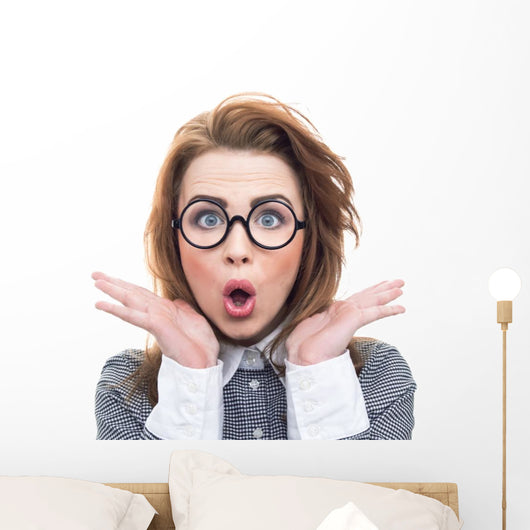 Close-up Funny Woman Wall Decal