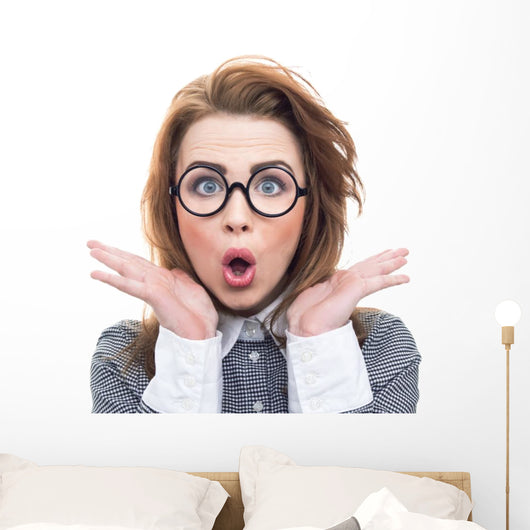 Close-up Funny Woman Wall Decal